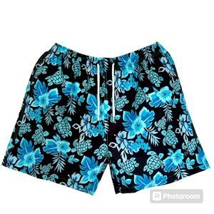 NWT VILEBREQUIN ULTRA-LIGHT& PACKABLE SWIM SHORTS-FLORAL/TURTLE PRINTS